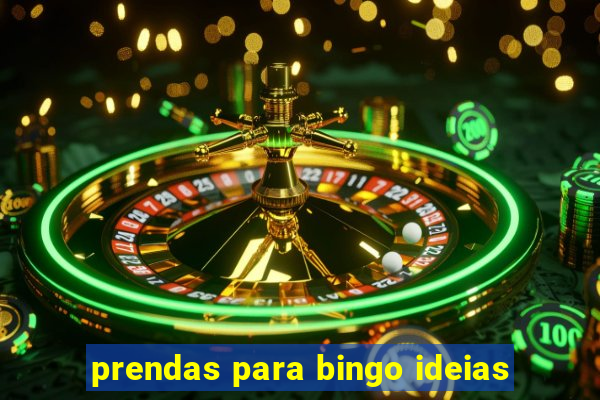 prendas para bingo ideias